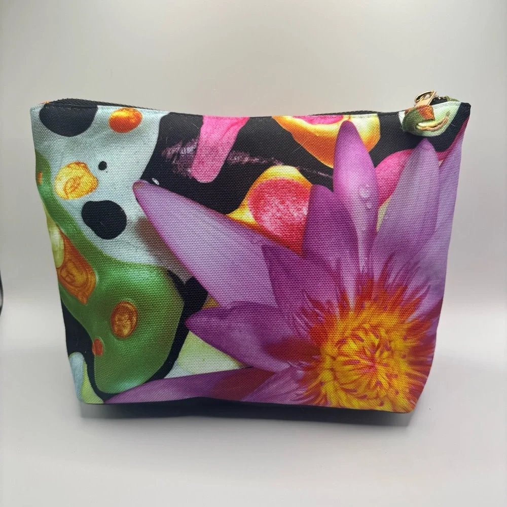 Neiman Marcus Christopher Beane Floral Cosmetic Bag NWOT